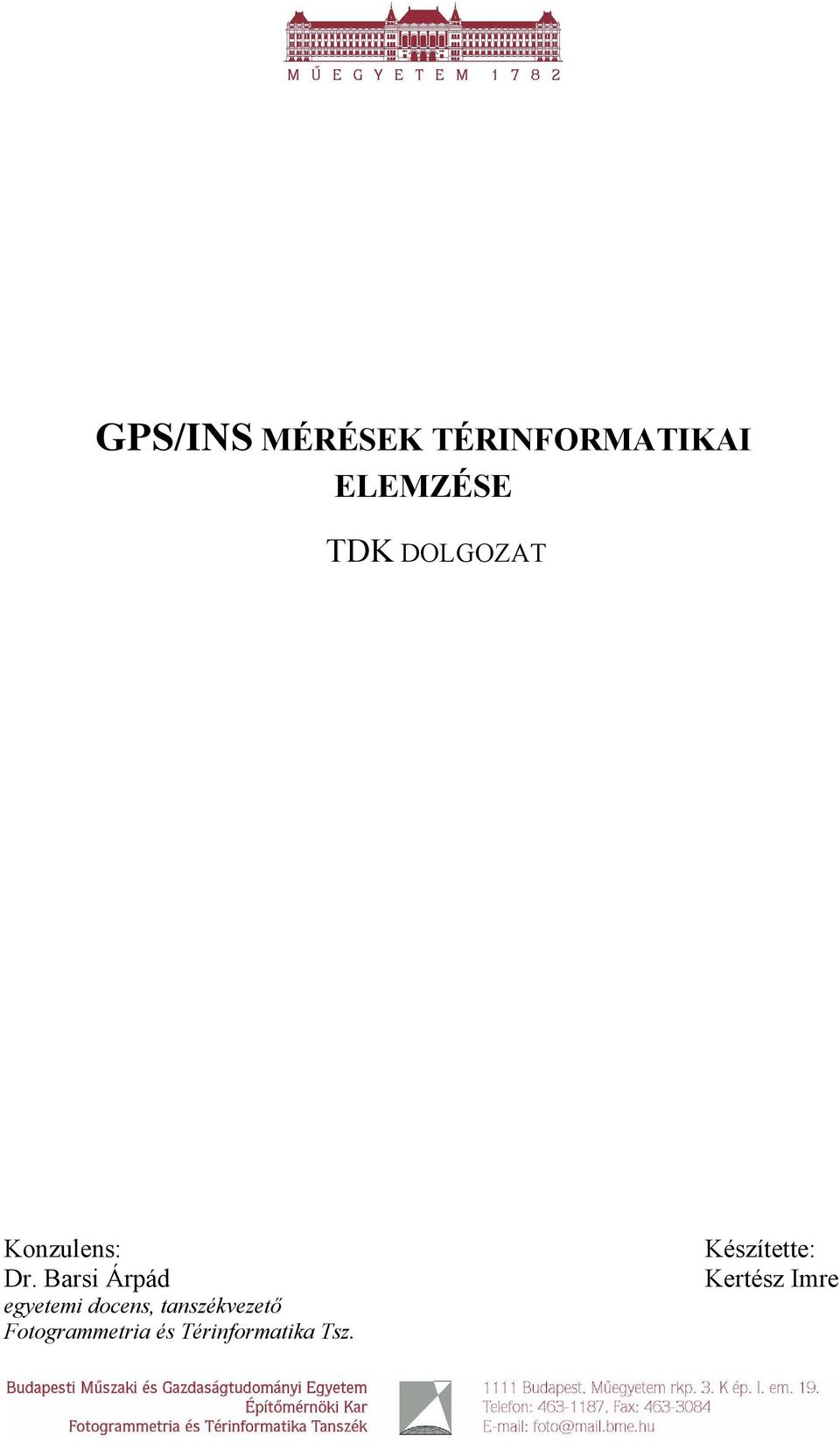 Barsi Árpád egyetemi docens, tanszékvezető