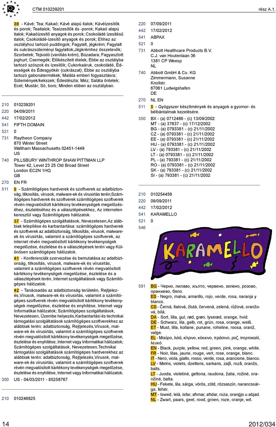 Csokoládé-ízesítő anyagok és porok; Ehhez az osztályhoz tartozó puddingok; Fagylalt, jégkrém; Fagylalt és cukrászsüteményi fagylaltok;jégkrémhez összetevők; Szorbetek; Tejsodó (vaníliás krém),
