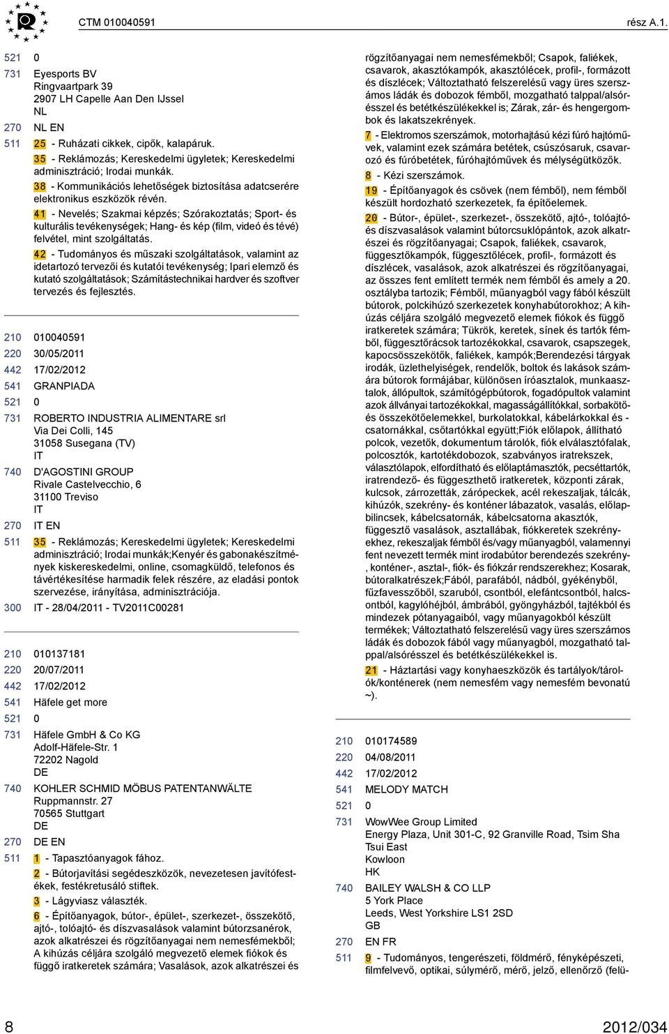 41 - Nevelés; Szakmai képzés; Szórakoztatás; Sport- és kulturális tevékenységek; Hang- és kép (film, videó és tévé) felvétel, mint szolgáltatás.