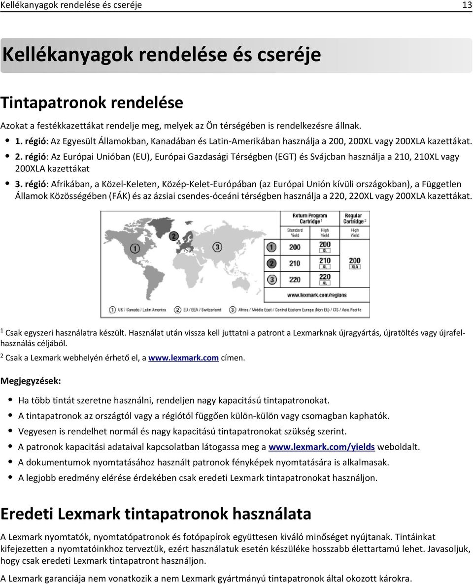 régió: Afrikában, a Közel-Keleten, Közép-Kelet-Európában (az Európai Unión kívüli országokban), a Független Államok Közösségében (FÁK) és az ázsiai csendes-óceáni térségben használja a 220, 220XL