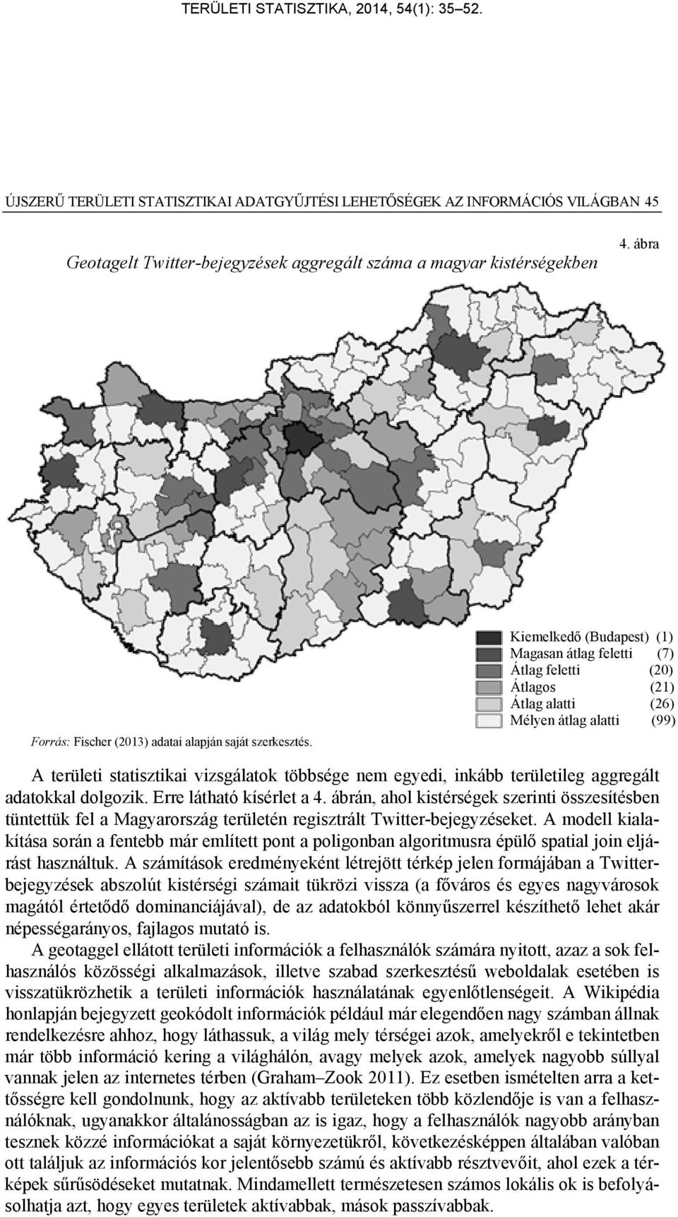 Kiemelkedő (Budapest) (1) Magasan átlag feletti (7) Átlag feletti (20) Átlagos (21) Átlag alatti (26) Mélyen átlag alatti (99) A területi statisztikai vizsgálatok többsége nem egyedi, inkább