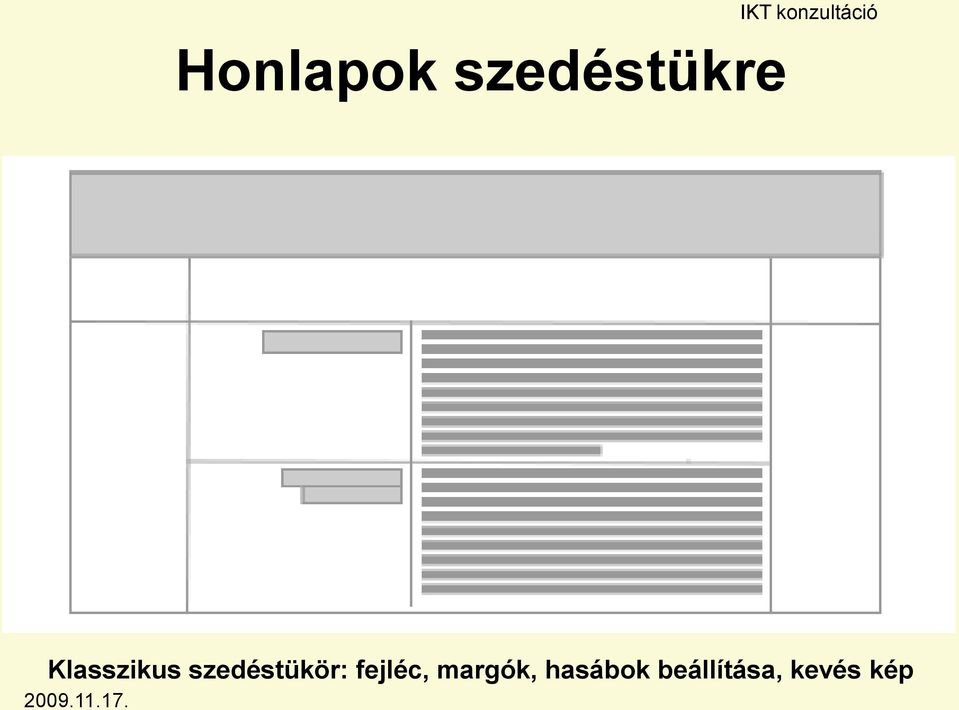 szedéstükör: fejléc,