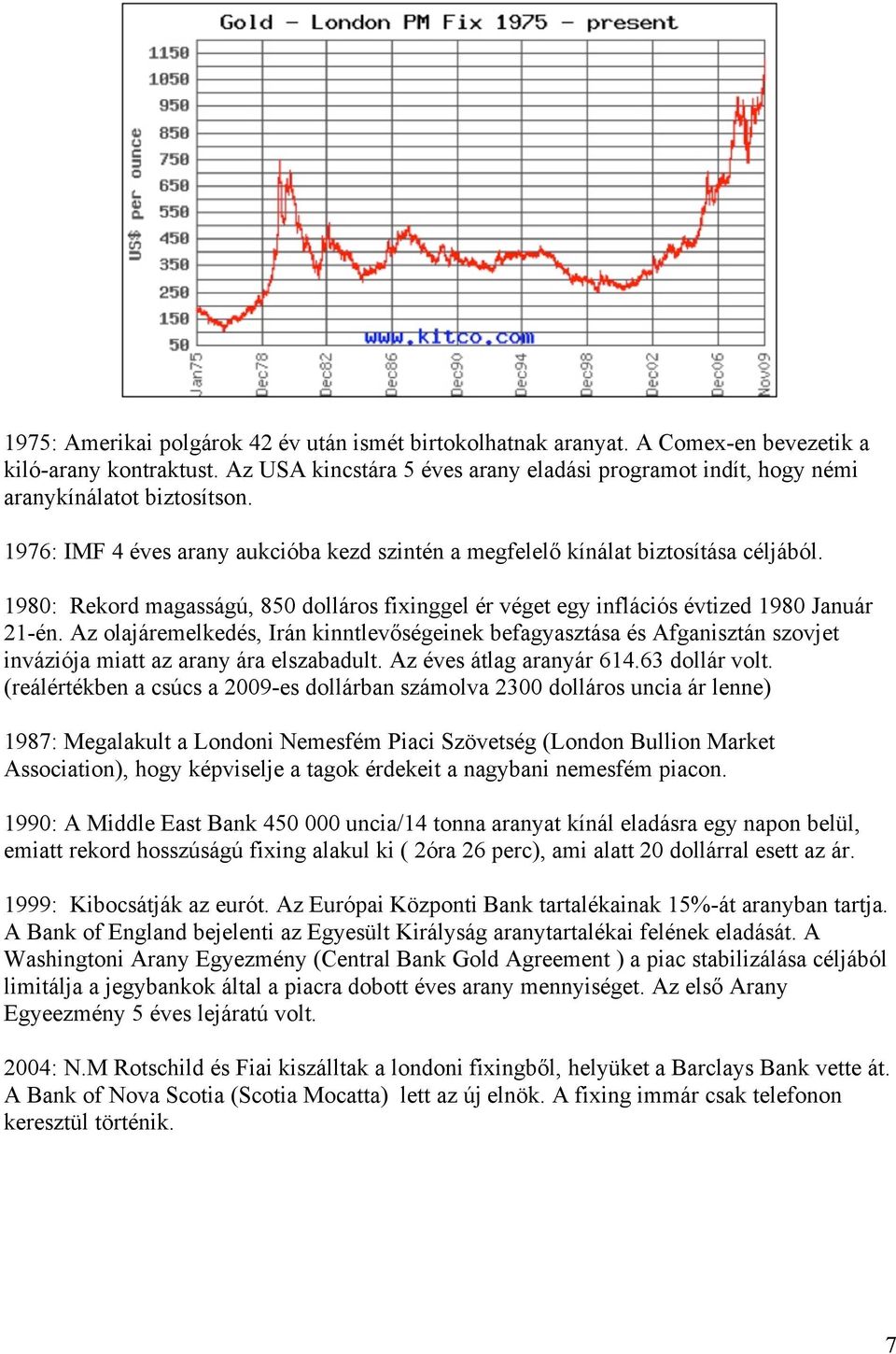 1980: Rekord magasságú, 850 dolláros fixinggel ér véget egy inflációs évtized 1980 Január 21-én.