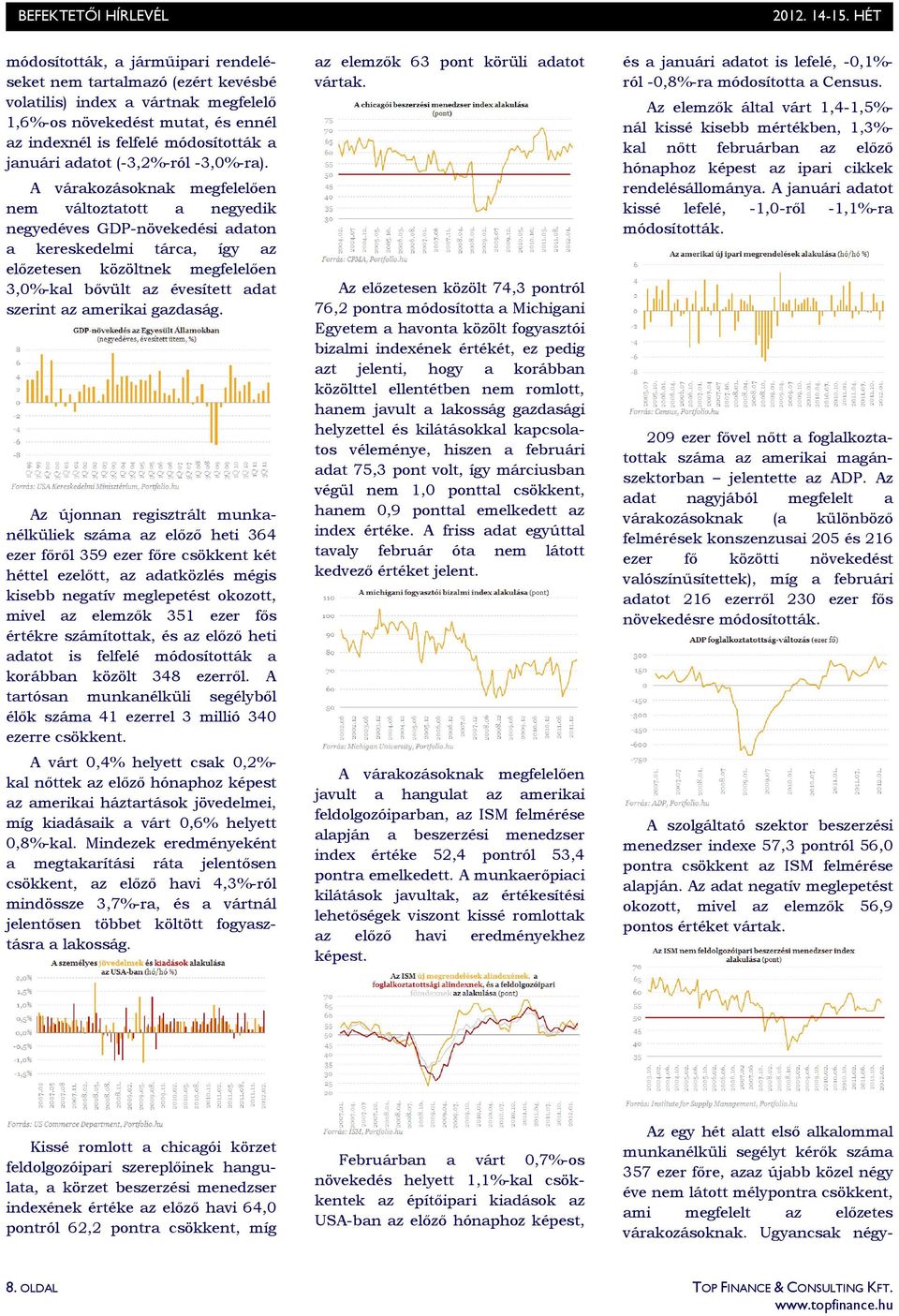 A várakozásoknak megfelelıen nem változtatott a negyedik negyedéves GDP-növekedési adaton a kereskedelmi tárca, így az elızetesen közöltnek megfelelıen 3,0%-kal bıvült az évesített adat szerint az