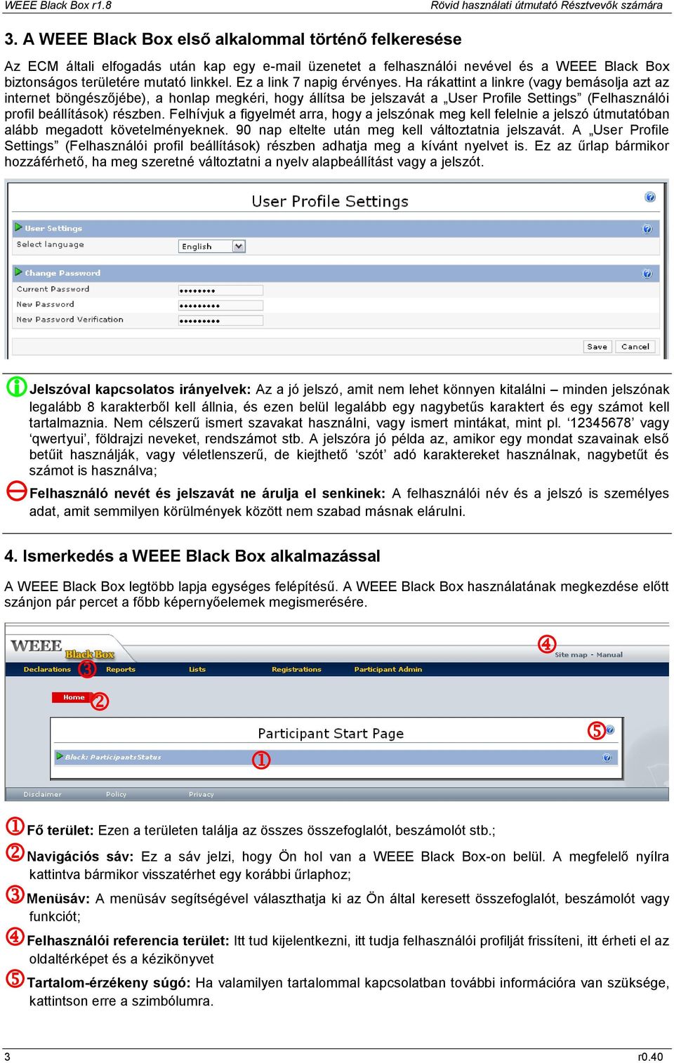 Ha rákattint a linkre (vagy bemásolja azt az internet böngészőjébe), a honlap megkéri, hogy állítsa be jelszavát a User Profile Settings (Felhasználói profil beállítások) részben.