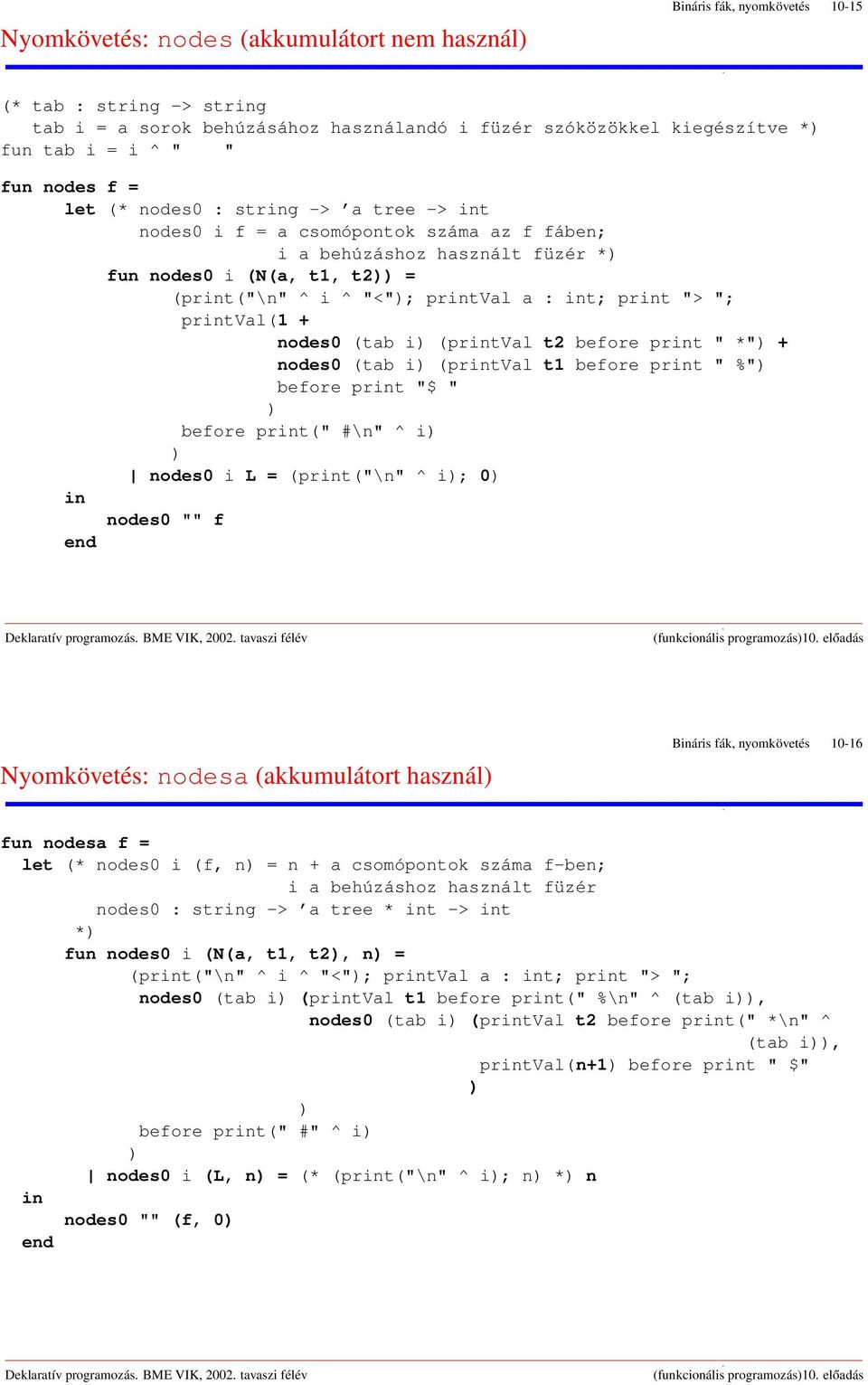 + nodes0 (tab i (prtval t2 before prt " *" + nodes0 (tab i (prtval t1 before prt " %" before prt "$ " before prt(" #\n" ^ i nodes0 i L = (prt("\n" ^ i; 0 nodes0 "" f Nyomkövetés: nodesa (akkumulátort