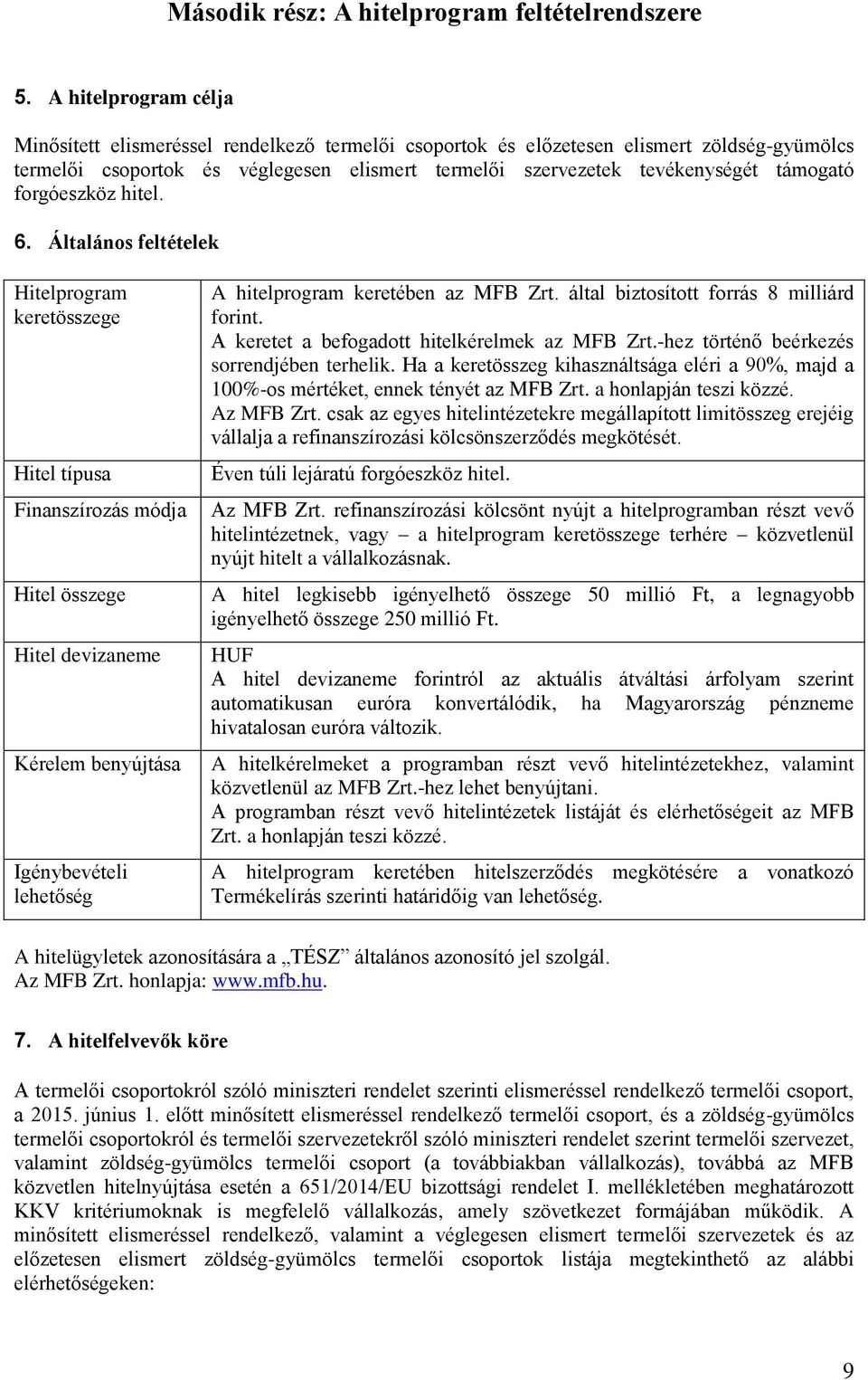támogató forgóeszköz hitel. 6.