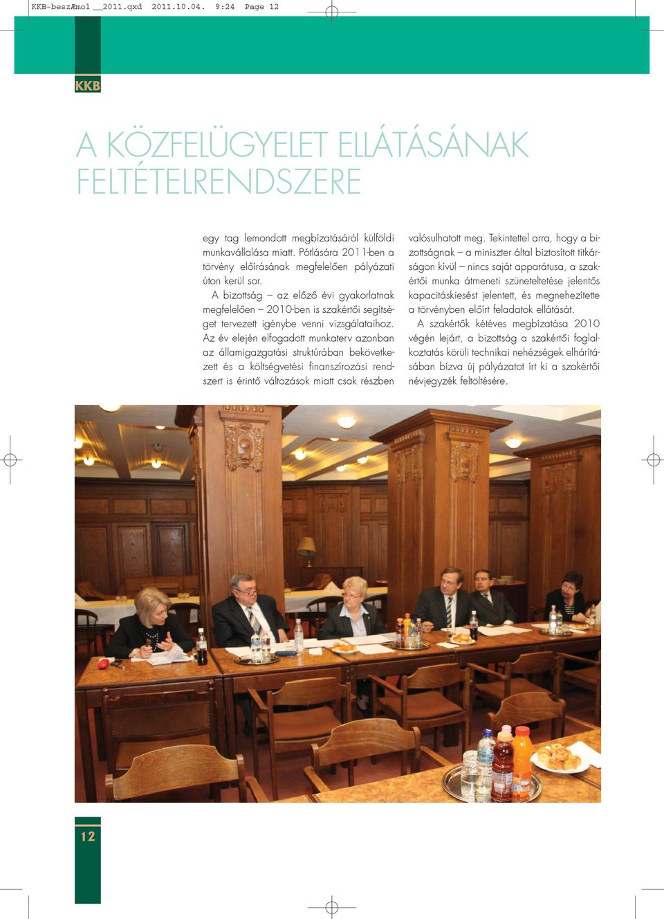 A bizottság az elõzõ évi gyakorlatnak megfelelõen 2010-ben is szakértõi segítséget tervezett igénybe venni vizsgálataihoz.