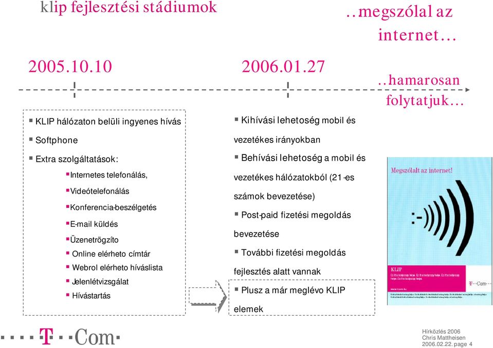 Üzenetrögzíto Online elérheto címtár Webrol elérheto híváslista Jelenlétvizsgálat Hívástartás 2006.01.