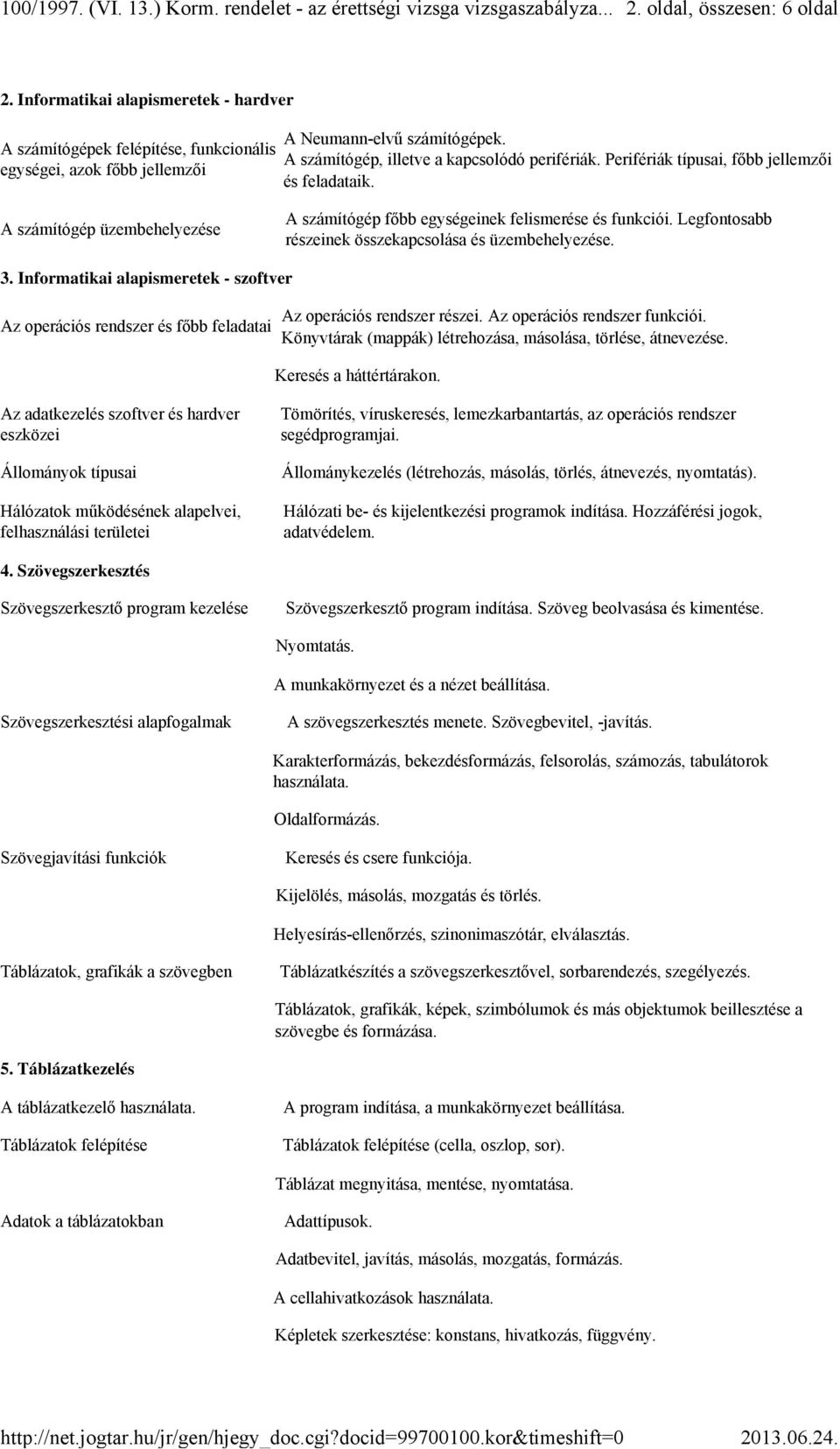 Legfontosabb részeinek összekapcsolása és üzembehelyezése. 3. Informatikai alapismeretek - szoftver Az operációs rendszer és főbb feladatai Az operációs rendszer részei.