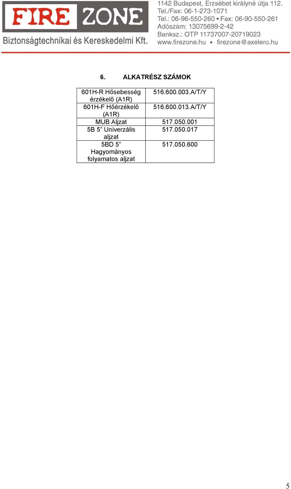 A/T/Y (A1R) MUB Aljzat 17.00.001 B Univerzális 17.