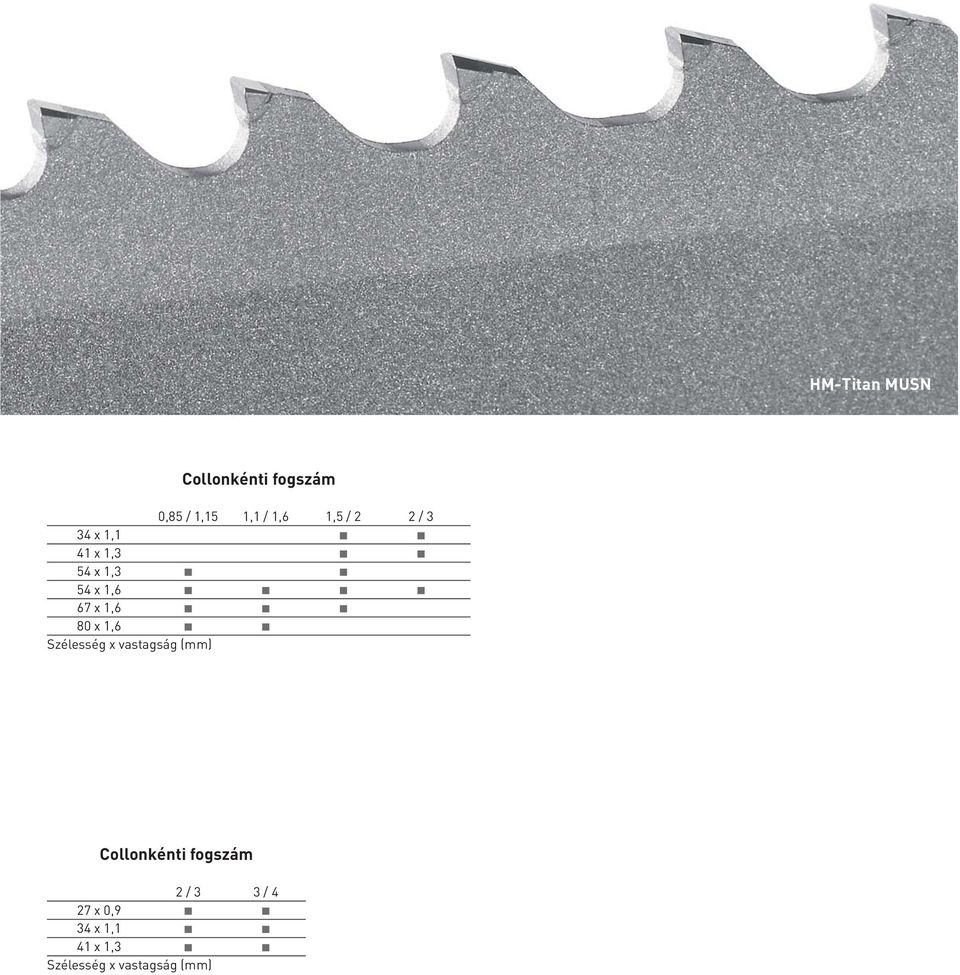 x 1,3 54 x 1,6 67 x 1,6 80 x 1,6 Collonkénti