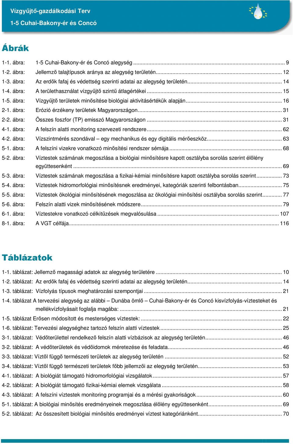 .. 31 2-2. ábra: Összes foszfor (TP) emisszó Magyarországon... 31 4-1. ábra: A felszín alatti monitoring szervezeti rendszere... 62 4-2.
