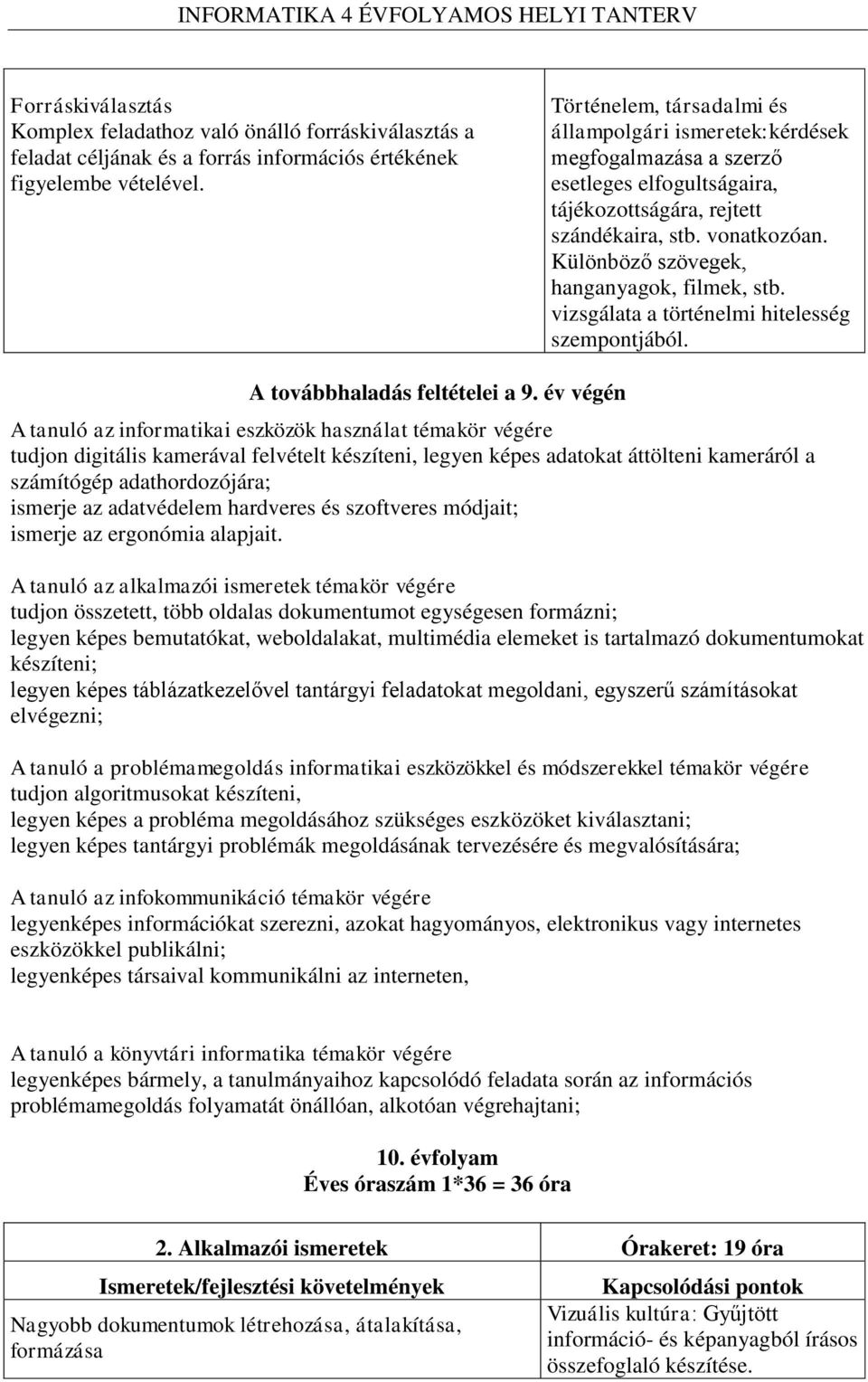 Különböző szövegek, hanganyagok, filmek, stb. vizsgálata a történelmi hitelesség szempontjából. A továbbhaladás feltételei a 9.