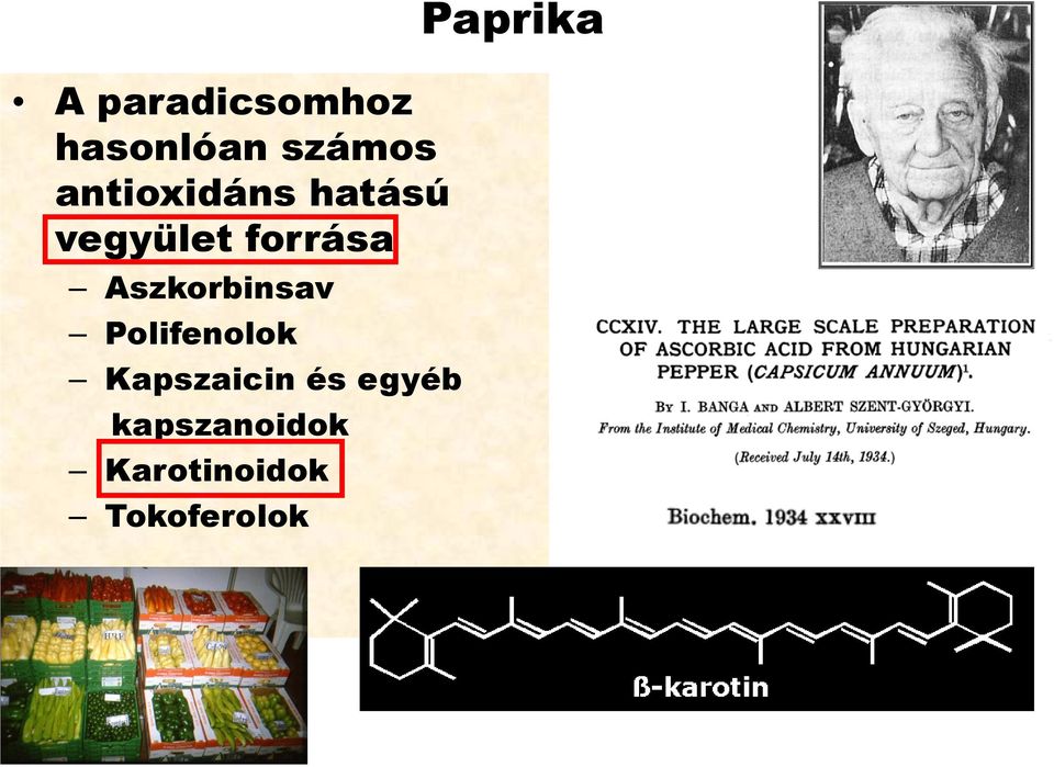Aszkorbinsav Polifenolok Kapszaicin és