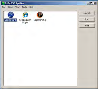 4. 3D megtekintése a TriDef 3D szoftverrel 4. Egy ikon látható a Windows operációs rendszer asztalán. 5.