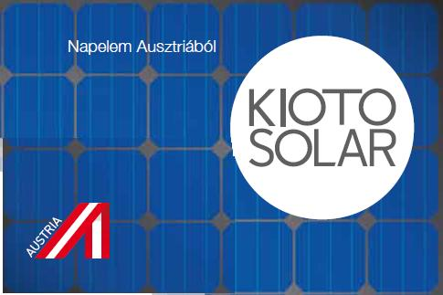 KIOTO - prémium napelem paraméterei Kiemelt garanciák 12 év teljes körű termék garancia 25 év lineáris teljesítmény garancia Nagy teherbíró képesség Nagy teherbíró képesség (5.