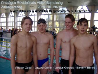 Dombóvári SI versenyzői, akik a 2005-ös országos bajnokságokon képviselték a dombóvári úszósportot.