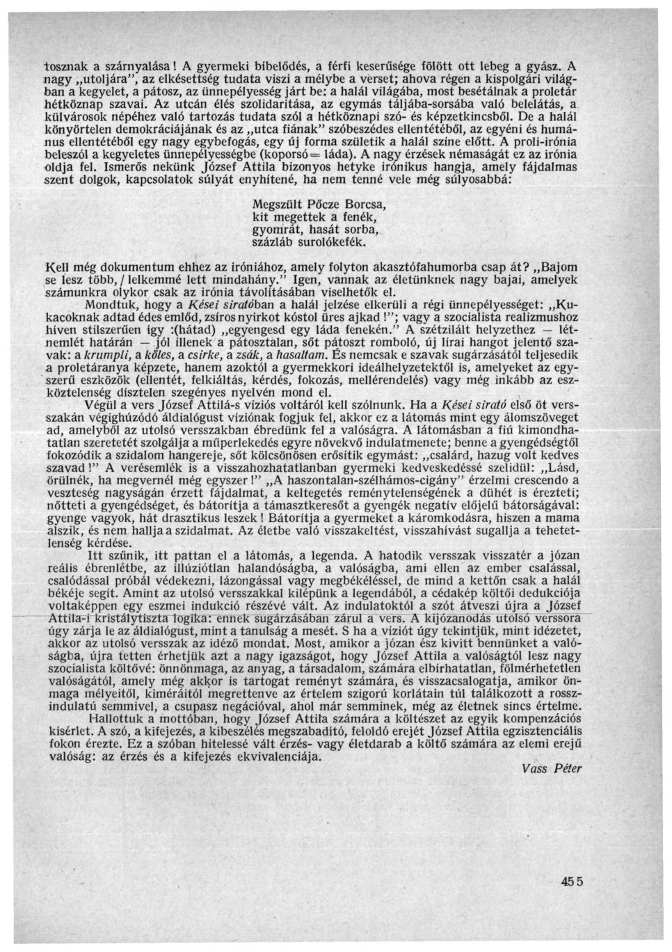 József Attila: Kései sirató - PDF Free Download