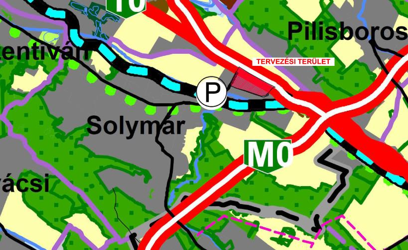 10 sz. fő - Külső-Vs utc - Szent Flórián utc áltl htárolt terület eseti HÉSZ módosítás 15 A vizsgált területet ÉRINTŐ országos övezet: 1. Az országos jelentőségű tájképvédelmi terület övezete: 14/A.