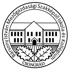 2Képző neve: Bársony István Mezőgazdasági Szakképző Iskola Bársony István Mezőgazdasági Szakképző Iskola és Kollégium 6640