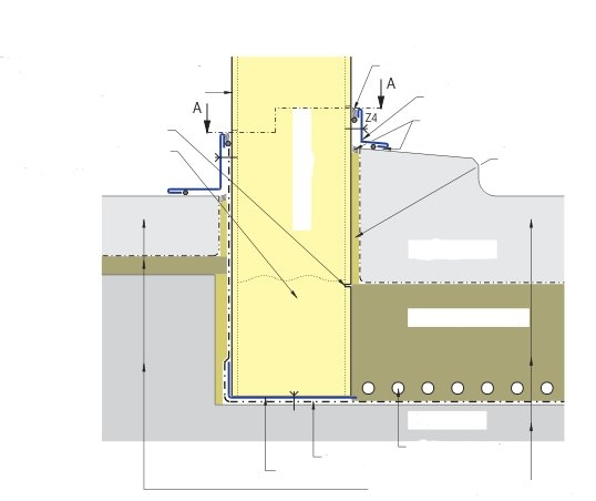 Fém fegyverzetű hűtőházi szendvicspanel MANIPULÁCIÓS TÉR FAGYASZTÓ KAMRA Műgyanta padlóburkolat Műgyanta padlóburkolat Vasaltbeton padlólemez Nagy teherbírású hőszigetelő hab Talajpára/ talajnedv.