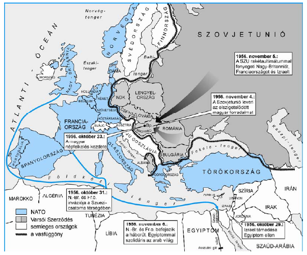 25. A feladat az 1956-os forradalom nemzetközi összefüggéseivel kapcsolatos.