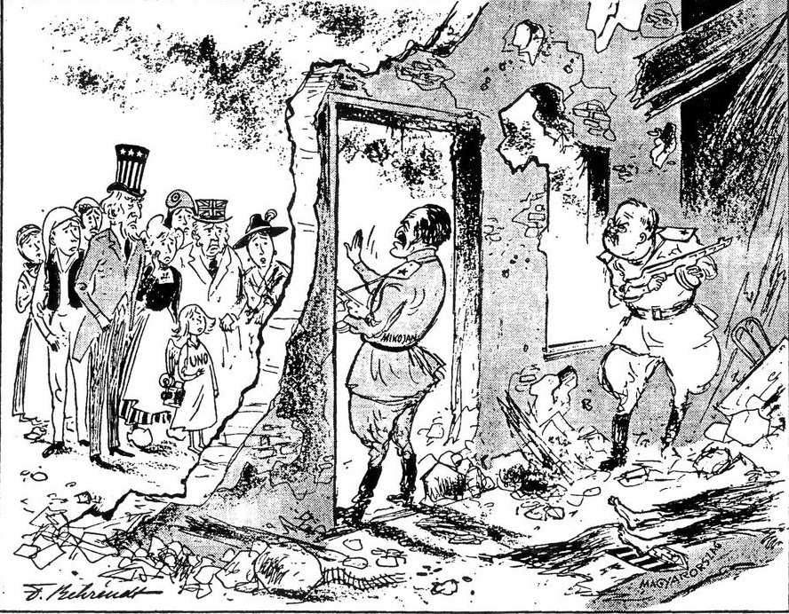 38. A feladat az 1956-os forradalom történetéhez kapcsolódik. (e, hosszú) Mutassa be a források és ismeretei segítségével az 1956-os magyar forradalom és szabadságharc nemzetközi hátterét!