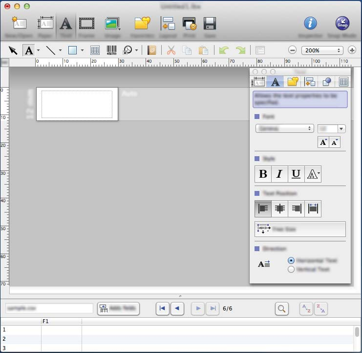 A P-touch Editor használata Üzemmódok 16 16 Standard mód 16 Ebben a módban szöveget és képeket tartalmazó címkéket hozhat létre.