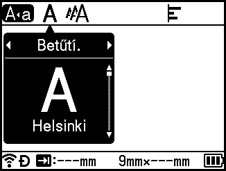 Címke nyomtatása a P-touch címkekészítő készülék billentyűzete segítségével Az időbélyeg beállításainak módosítása és törlése 2 Az [Időbélyegző] beállításainak módosításához jelölje ki az óra ikont,