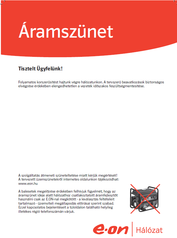 c. Áramszünet