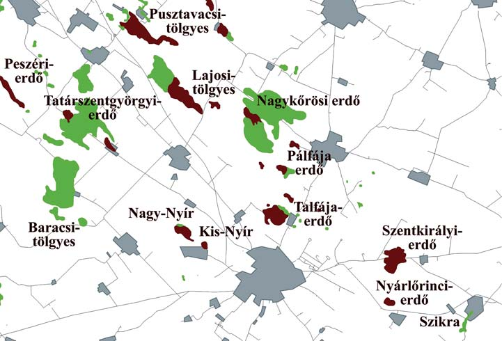 392 Biró Marianna, Horváth Ferenc, Révész András és Vajda Zoltán Pusztapeszérről, a Nagykőrösi-erdőből és Ócsa környékéről említik.
