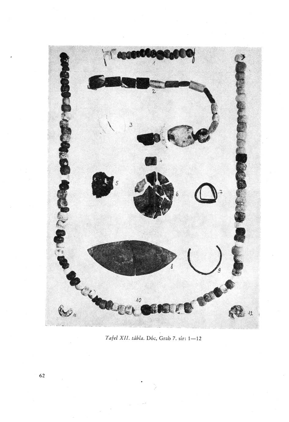62 Tafel XII. tábla.