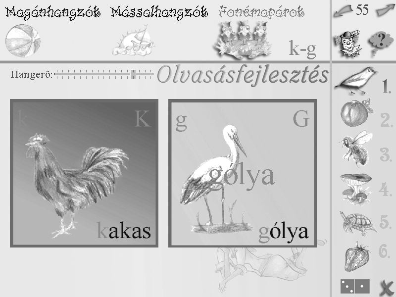 16. ábra. Bemondott szó felismerése a fonémapárok feladatban. 5.