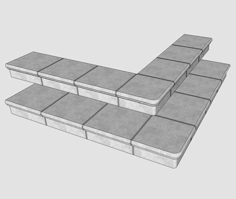 RDSTONE /Travero lépcsőelem S EMMELROCK PREMIUM radstone Travero lépcsőelem 14,6-15 cm vastag (IC).