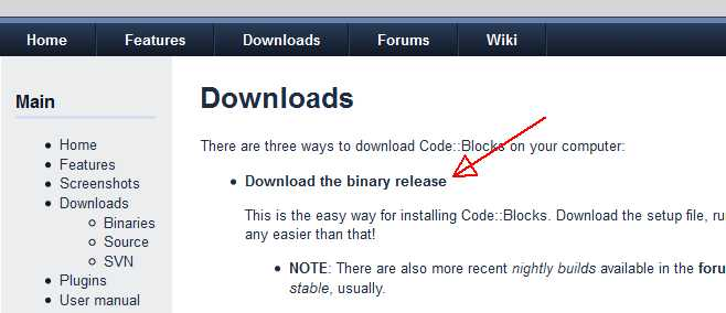 A feljövő ablakban a Download the binary release feliratra kell kattintani. Itt már csak a megfelelő platformot kell kiválasztani.