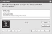 4 Lépjen be a csatlakoztatott USB memóriaeszköz gyökérkönyvtárába és válassza ki az [export.dat] fájlt. 7 Kattintson a [Search] ikonra. A számítógép önműködően megkezdi a címinformációk keresését.