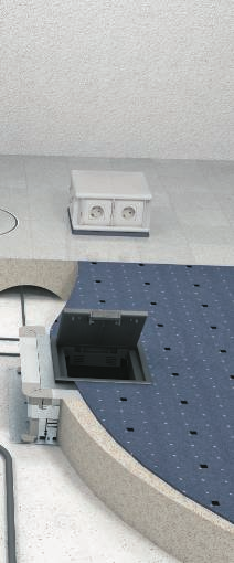 Installációs komponensek álpadlóhoz és üreges padlóhoz Rendszerleírás Installációs komponensek álpadlóhoz Modul 45connect Installációs komponensek üreges padlóhoz Szerelési elv Installációs