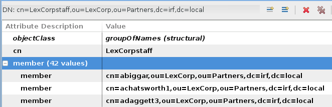 11. ábra: Csoporttagság tárolása 6. Keresés a címtárban Az LDAP / New Search menüpont segítségével tudunk a címtárban keresni.
