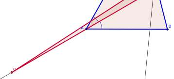 Kérdés, hogy ekkor a kapott PQR háromszög megfelel-e a kitőzött feladat azon feltételének, mely szerint a BC egyenes felezi az RPQ szöget?