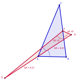 ( Távolság, illetve ): QA = AR és RPB = BPQ (10. ábra). 9. ábra 10.