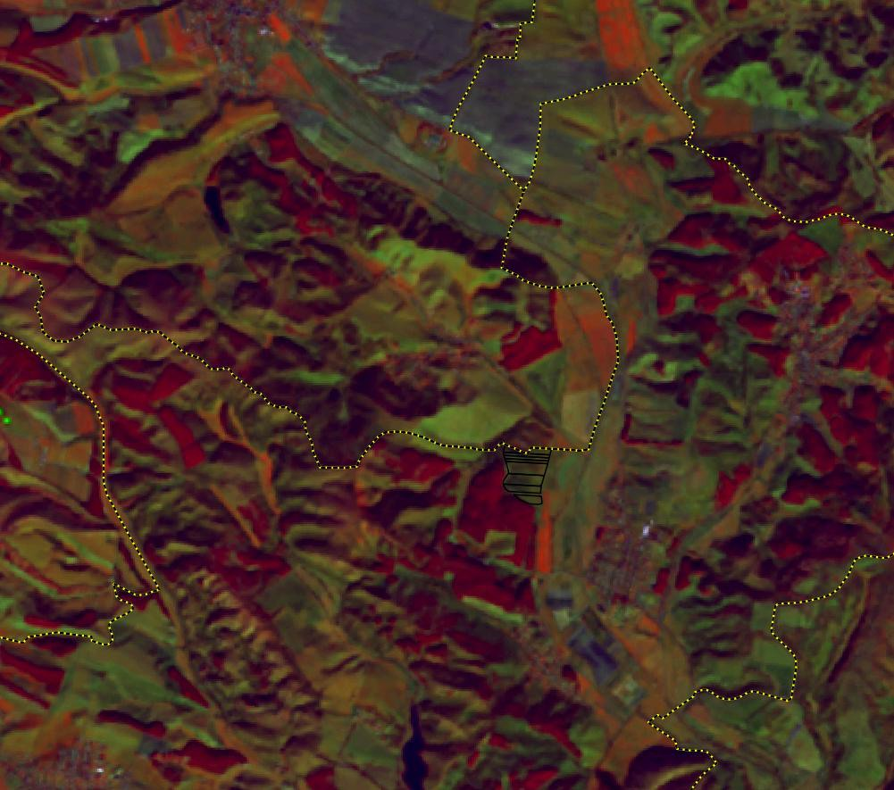 Az egyes felszínborítási kategóriák elkülönítésére egy októberi Landsat TM8-as
