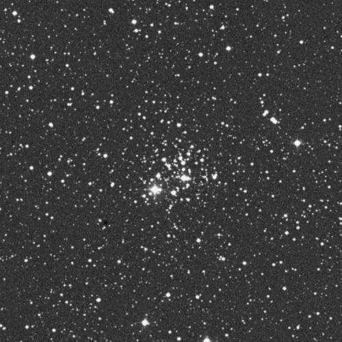 1.2. A vizsgált nyílthalmazok 1.2.1. NGC 7128 1.5. ábra. Az NGC 7128 DSS képe Az NGC 7128 (1.5 ábra) egy közepesen gazdag nyílthalmaz. Trumpler osztálya II3m (Jerzykiewicz et al.