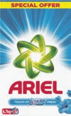 SIMTE PARFUMUL FRESH AL CURĂŢENIEI ÉLVEZD A TISZTASÁG FRISS ILLATÁT Ariel Detergent lichid pentru rufe Folyékony mosószer mountain spring 30 de utilizări 1,95 l +Ariel Detergent lichid pentru rufe