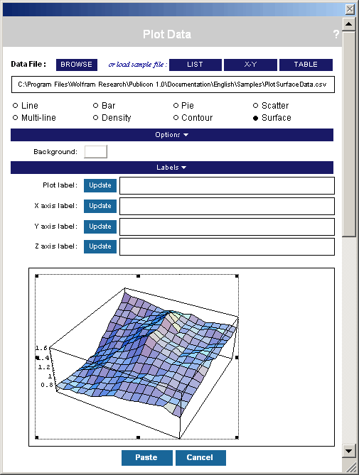 15. ábra 3.5 Diagrammok (Data Plots) Az adat parcellákat a Plot Data párbeszédablakon keresztül hozzuk létre. Ezt az Insert => Plot menüből nyithatjuk meg.