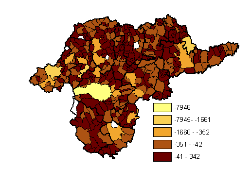 Vándorlási különbözet B-A-Z