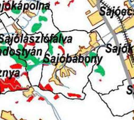 3/9. sz. melléklet Kiemelt fontosságú honvédelmi terület. B.-A.-Z. Megye Térségi Szerkezeti Terve 52/2010. (IV.29.) B.-A.-Z. M. Önkormányzat határozat Térségi Szerkezeti Terv A rendezés alá vont területek városias település térséggel fedettek.