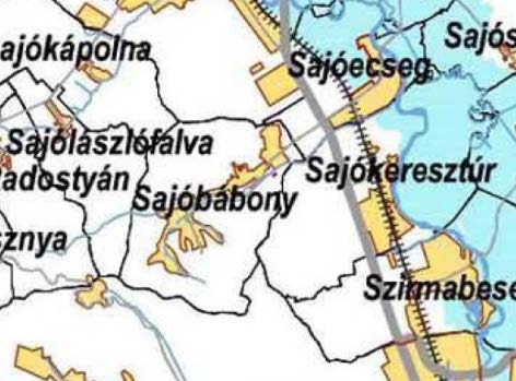 3/8. sz. melléklet Ásványi nyersanyag-gazdálkodási területek A város igazgatási területét fedi az ásványi nyersanyaggazdálkodási területek. 3/9. sz. melléklet Együtt tervezhető térségek Sajóbábony igazgatási területét fedi az együtt tervezhető térségek.