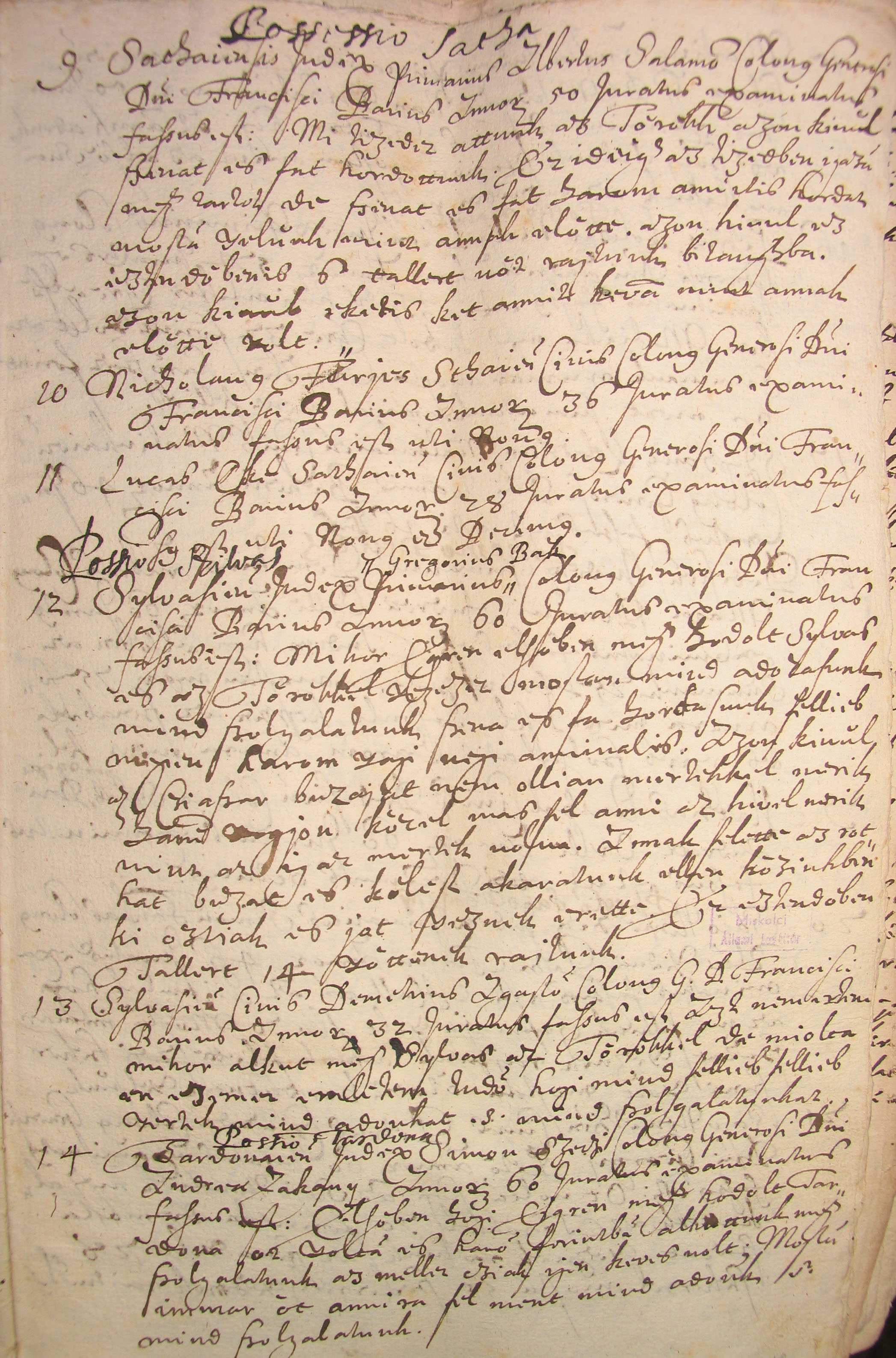 248 Az 1641-es összeírás egy oldala.
