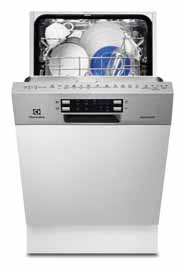 Mosogatás Mosogatógépek Mosogatógép ESI4620RAX 45 cm széles, beépíthető mosogatógép Keskeny kivitelű RealLife mosogatógép, akár 9 terítéknyi edény mosogatásához.